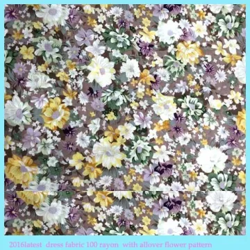 Chemical Fabric 60s Floral Printing Rayon Fabric for Women Clothing