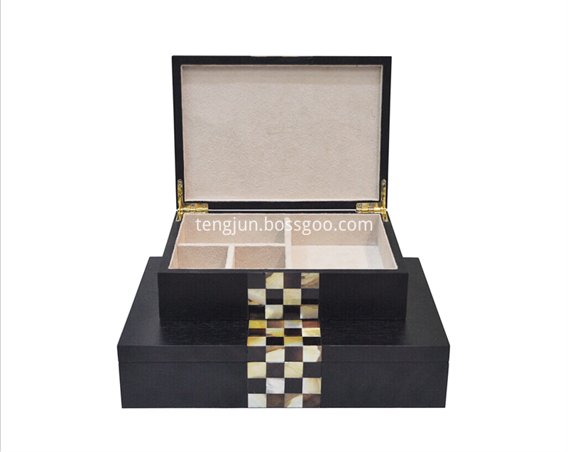 mother of pearl wooden jewelry box