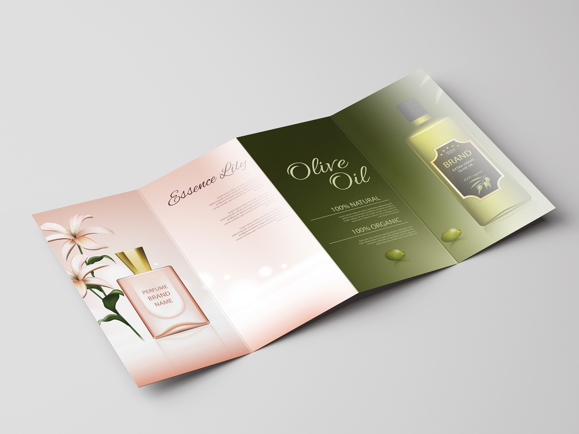 Folheto Z-Fold elegante com design personalizado