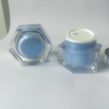 Hexagon Acrylic Cosmetic Jars for Face Cream and Lotion - 30g to 50g Packaging