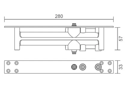 Concealed overhead door closer