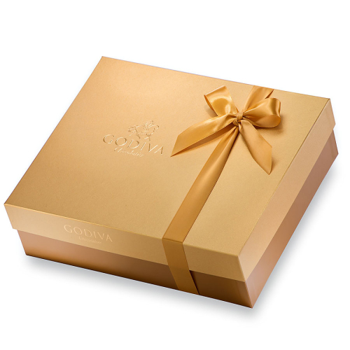 Lid and Bottom Gift Chocolate Box with Ribbon