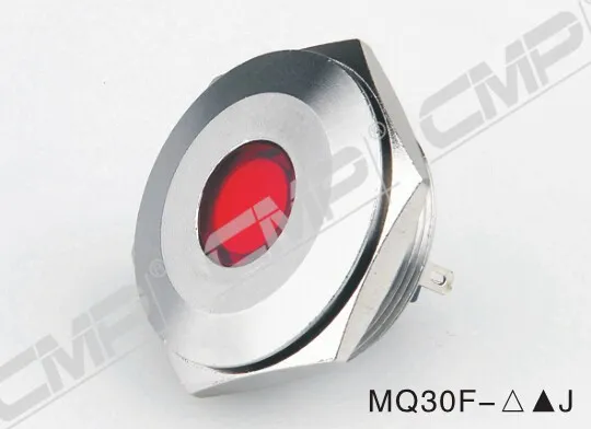 New for auto or plane miniature 12v 16w led signal lamp,metal anti-vandal stainless steel waterproof indicator&pilot light