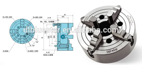 Wholesale Made In China 4 jaw lathe chuck