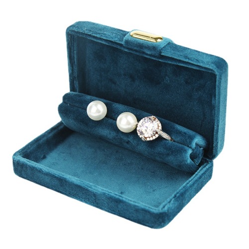 Custom logo Green Velvet Travel Storage Box