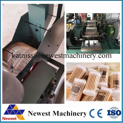 Two Head Cotton Swab Making Machine for Wooden Stick Medical Cotton Buds