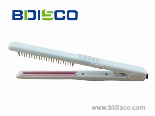 Mini Personalized Hair Straightener Hair Flat Iron with Built-in Comb (Q1)