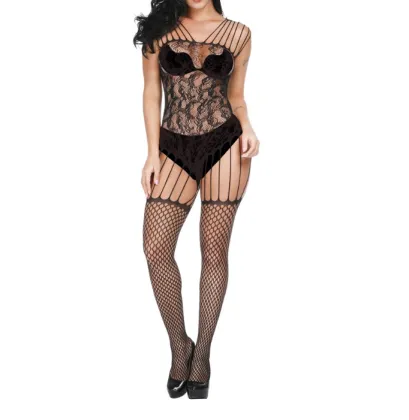 Transparent Mesh One-Piece Pajamas