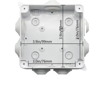 Outdoor ABS Plastic Waterproof IP65 Junction Box - 100x100x70mm Universal Electrical Project Enclosure
