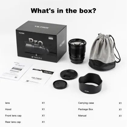 Viltrox 75mm F1.2 Lens for Sony E Mount Mirrorless Cameras