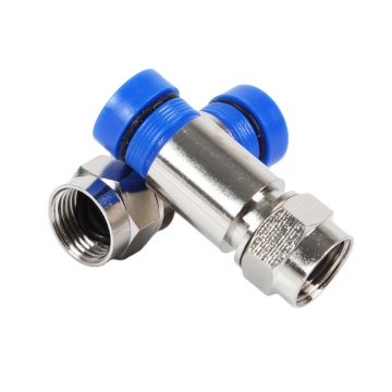 Straight F Male Connector Compression RG59 Coaxial Cable
