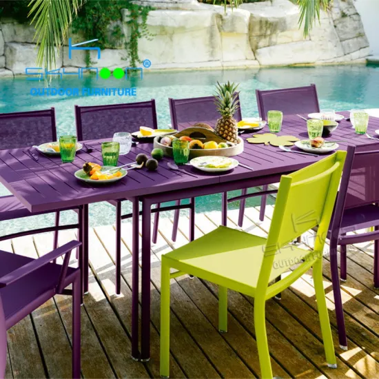 Modern Purple Colorful Outdoor Dining Chair - Comfortable and Stylish (51052)