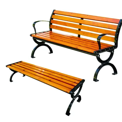 Leisure Solid Wood and Plastic Wood Garden Benches