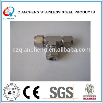 stainlsss steel tee compression connector