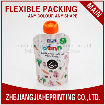 Customized 110g jelly pouch with special suction nozzle