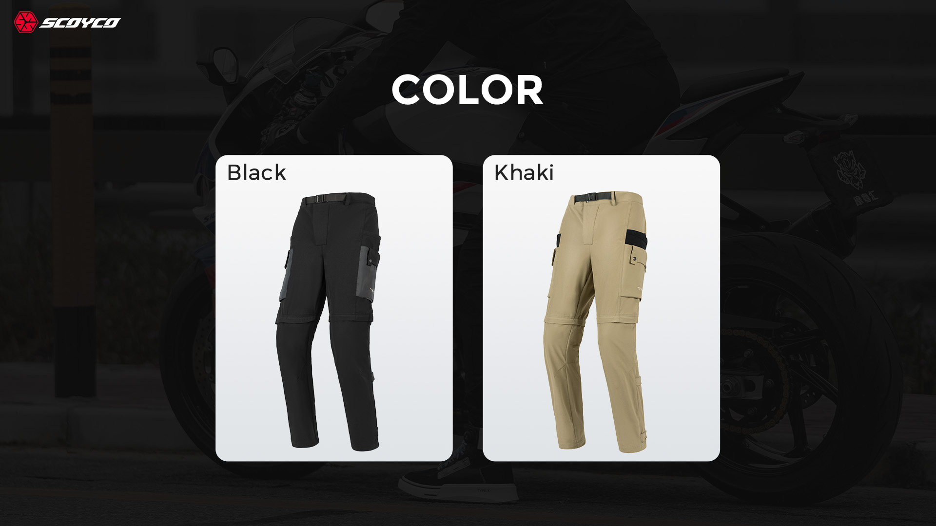 Reflective Print Motorcycle Pants
