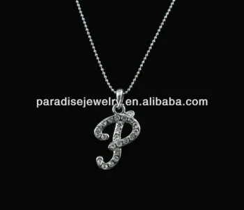 Promotional gift Beatiful P Letter Pendant Necklace-N33078
