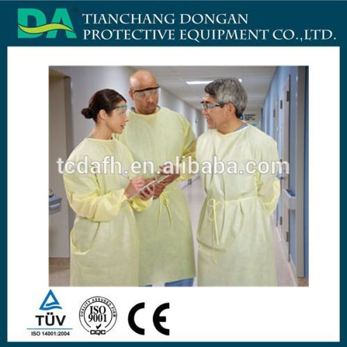 Disposable PP Non Woven 115x137 Waterproof Surgical Yellow Isolation Gown