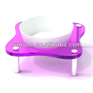 Customized acrylic pet bowl display rack for dog and cat PB-007