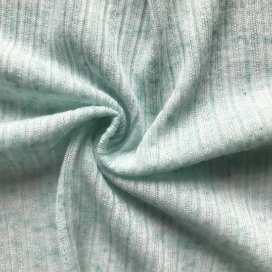 Rib fancy jersey polyester linen