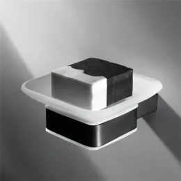 HIDEEP Stainless Steel Bathroom Black Soap Dish Holder