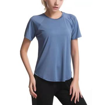 Camiseta de manga corta de secado rápido para mujer transpirable