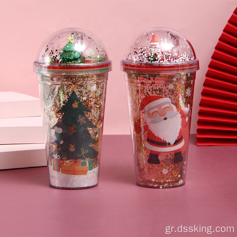 Microlandscape Plastic Cup Creative Glitter Summer Ice Cup