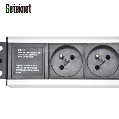 3M 1.5U 19'' PDU 8 Way French Socket Rack Mount 16A Power Distribution Unit Euro Type Server Rack Mount PDU