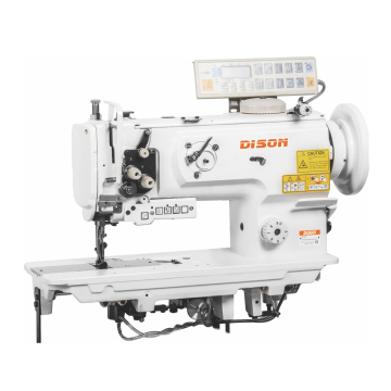 Cucitura a blocchi di bloccaggio a doppio ago per alimentazione pesante con filo di cucitura con trimmer di filettatura automatico DS-1560D-7