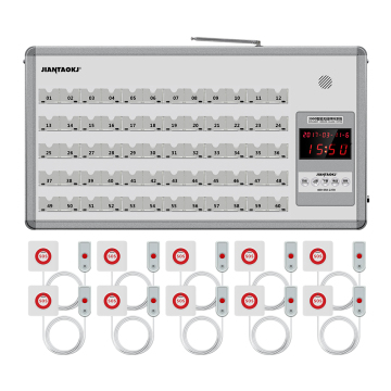 Wireless Calling System for Hospital Clinic Nursing Home: 60 Slots Pager Call Bell Buttons and Panel