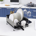 Rost -Proof Large Dish Rack mit Abflussbrett