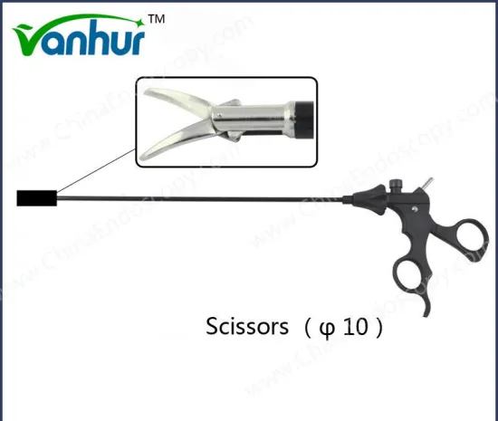 10mm Reusable Laparoscoic Straight Scissors