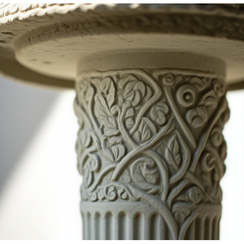 Vintage Coastal Cast Marble Table