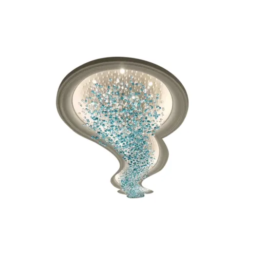 INSHINE Blue Small Cluster Crystal Pendant Light