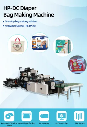 HP-DC HP-BS FN-ESR Hanplas Folded Drawing Tape Pampers Diaper Packaging Bag Making Machine