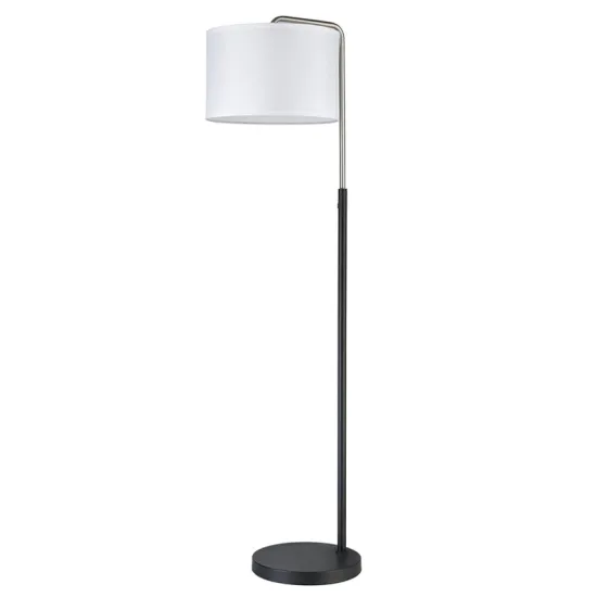 Modern Hotel Suite Floor Lamp with Metal Body and Drum Shade