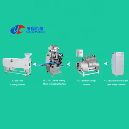 Automatic Rice Mochi Dough Steamer Evaporator Making Machine