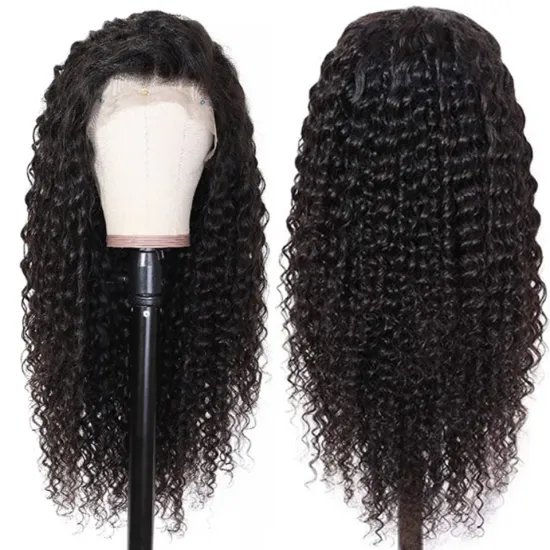 Wholesale 13x4 Deep Curly Lace Wigs Human Hair Lace Front Wigs Peruvian Virgin Hair Lace Frontal Wigs for Black Women