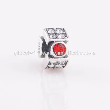 925 Sterling Silver Bead Crystal Rhinestone Bead Bracelet Jewelry
