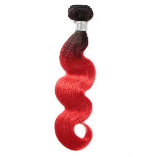 Brazilian Body Wave 1b Red Human Hair Weave Bundles  Remy Hair Extensions 28  Inch Grade 10A