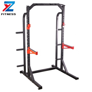 ZY Fitness Black Power Half Squat Rack - Muscle Building Cage