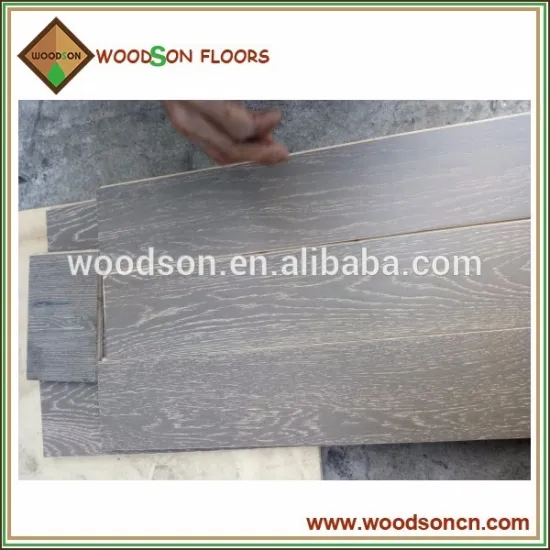 Old Gery White Brushed Oak Engineered Parquet Flooring