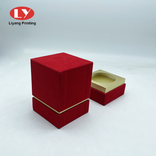 Luxury Red Velvet Square Perfume Box