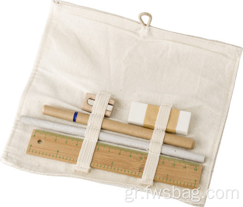 Βαμβάκι Μικρή χωρητικότητα Schoolboy Pen Bag Linen Hattery Bag Set