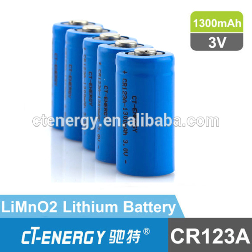 Cylindrical Cr123a Battery Lithium 3v 1300mah, High Quality Cylindrical