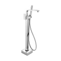 Single lever bath mixer floor-standing square