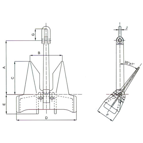 Marine ac-14 high holding force rodless type