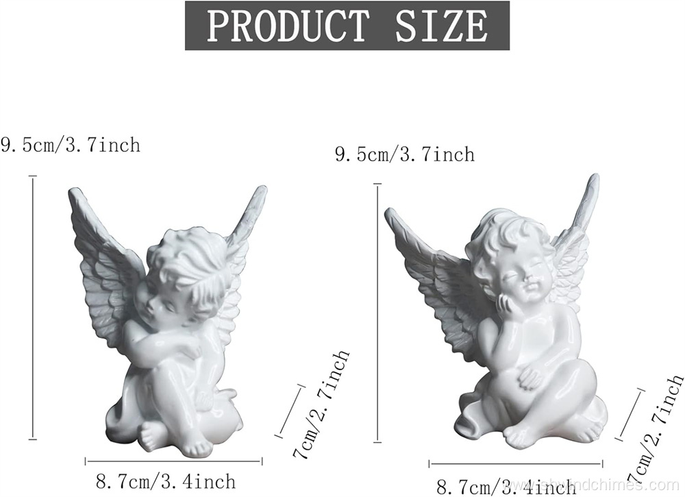 Two Sets of Little Angel Statue Figurines