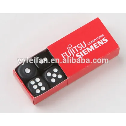 black dice with white dot,dice set