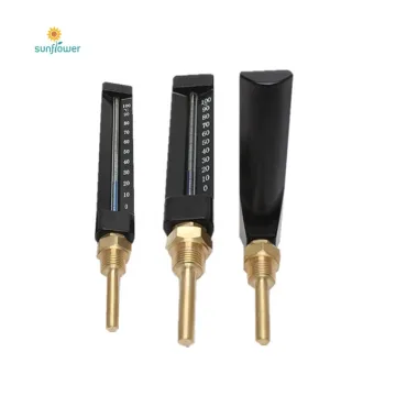 Industrial Glass Thermometer with Straight Series Aluminum Shell in V-Shaped Design